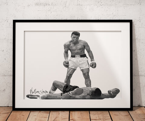 Ali Standing Over Liston Design